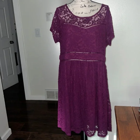 torrid | Dresses | Torrid Lace Scoop Skater Dress | Poshmark